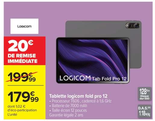Tablette logicom fold pro 12