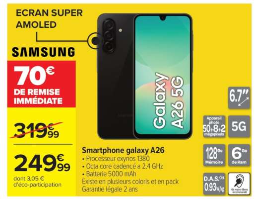 SMARTPHONE GALAXY A26