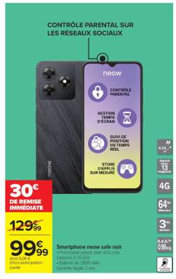 Smartphone neow safe noir
