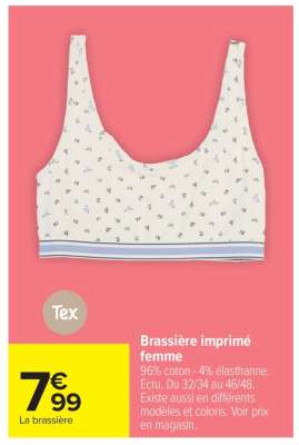 Brassière imprimé femme