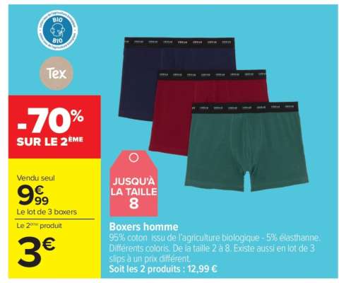 Boxers homme