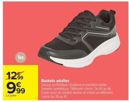 Baskets adultes