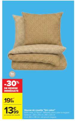 Housse de couette "Uni coton"