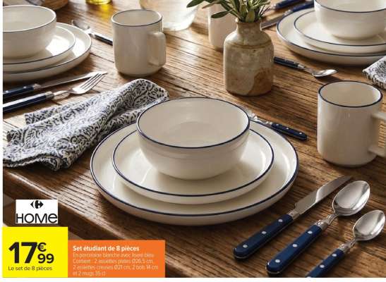 Set étudiant de 8 pièces