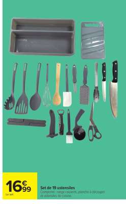 Set de 19 ustensiles