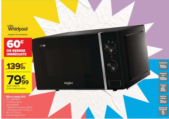 Whirlpool Micro-ondes Grill