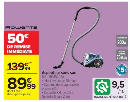 Aspirateur sans sac