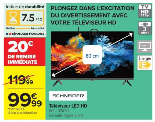 Téléviseur LED HD