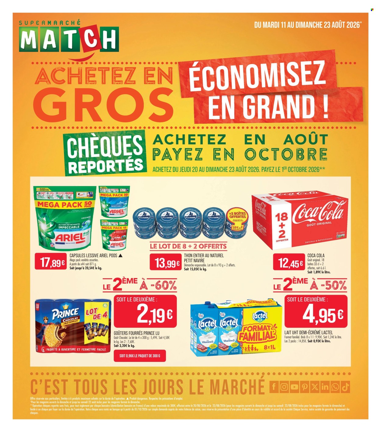 Catalogue Supermarché Match - 11/08/2026 - 23/08/2026. Page 1