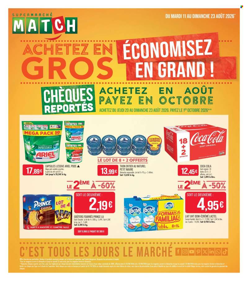 Catalogue Supermarché Match - 11/08/2026 - 23/08/2026.