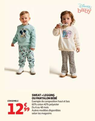 SWEAT + LEGGING OU PANTALON BÉBÉ