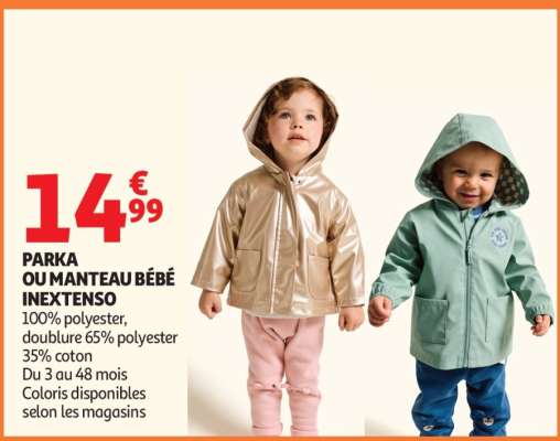 PARKA OU MANTEAU BÉBÉ INEXTENSO