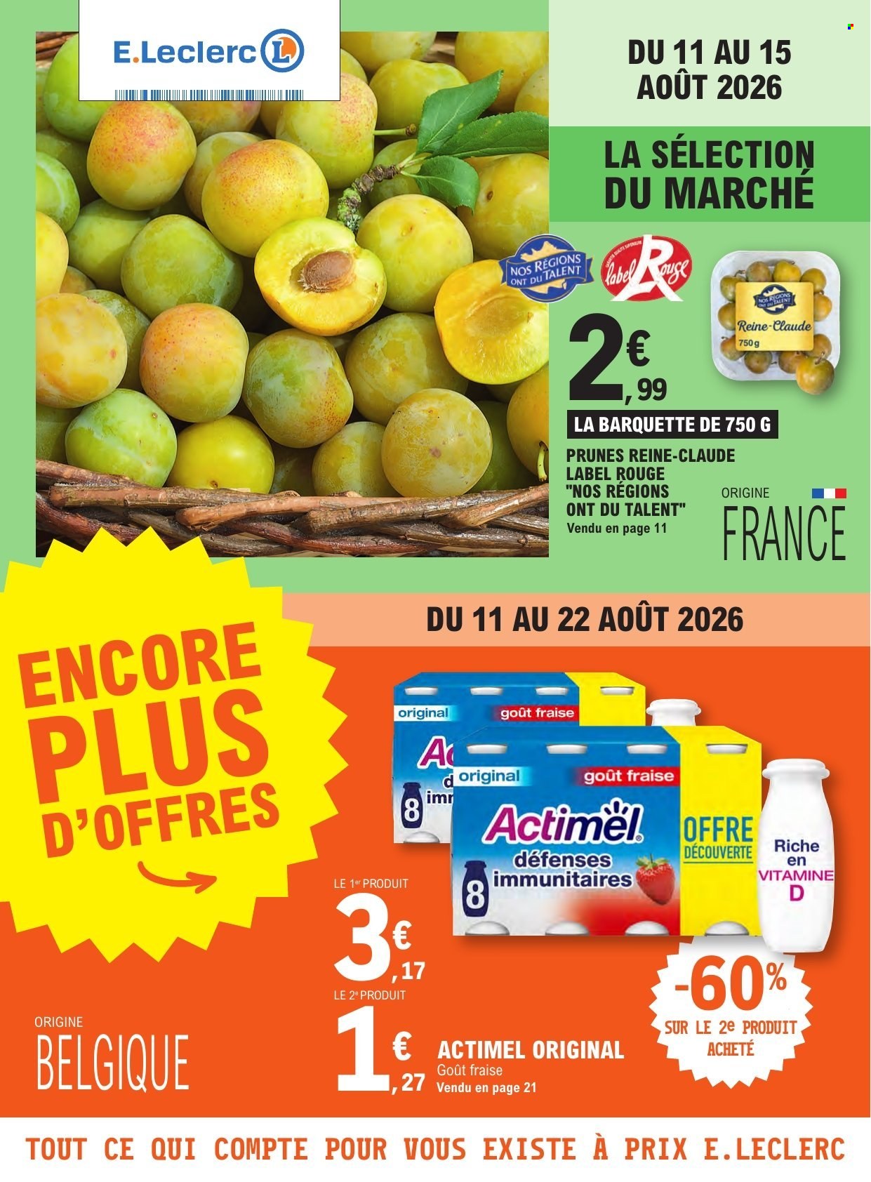 Catalogue E.Leclerc - 11/08/2026 - 22/08/2026. Page 1