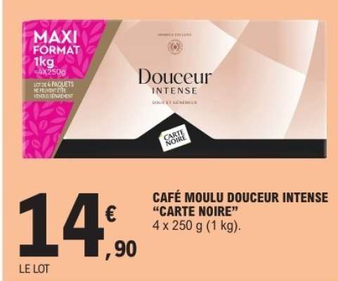Café Moulu Douceur Intense Carte Noire