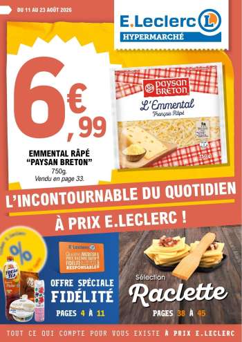 Catalogue E.Leclerc - 11/08/2026 - 23/08/2026.