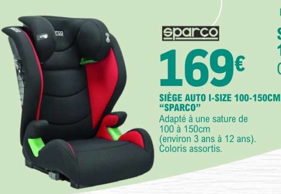 SIÈGE AUTO I-SIZE 100-150CM "SPARCO"