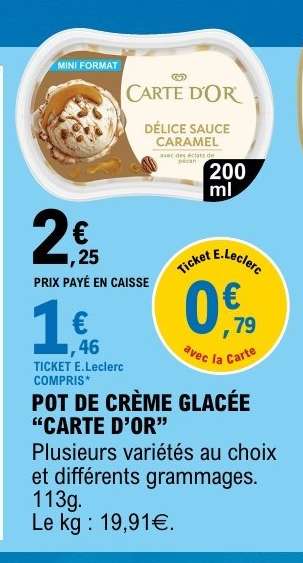 POT DE CRÈME GLACÉE “CARTE D’OR”