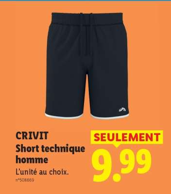 CRIVIT Short technique homme