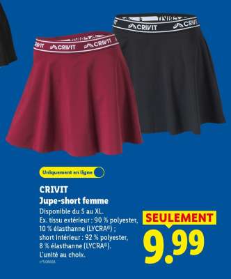 CRIVIT Jupe-short femme