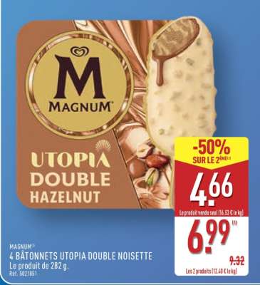 MAGNUM 4 BÂTONNETS UTOPIA DOUBLE NOISETTE
