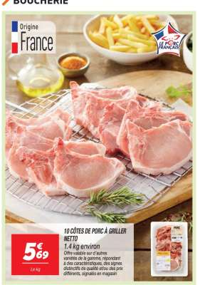 10 CÔTES DE PORC À GRILLER NETTO