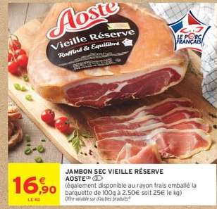 JAMBON SEC VIEILLE RÉSERVE