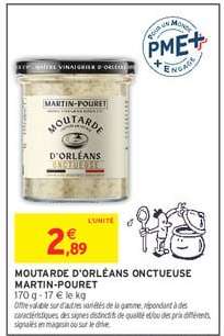 MOUTARDE D'ORLÉANS ONCTUEUSE MARTIN POURET