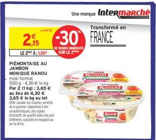 PIÉMONTAISE AU JAMBON MONIQUE RANOU