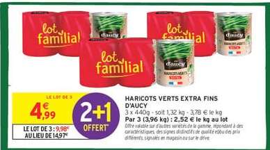 Haricots Verts Extra Fins d'Aucy