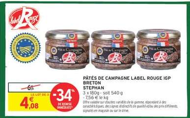 PÂTÉS DE CAMPAGNE LABEL ROUGE IGP