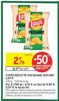CHIPS RECETTE PAYSANNE NATURE LAY'S