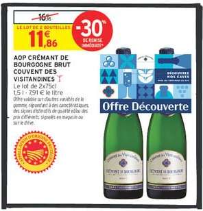 AOP Crémant de Bourgogne Brut 'Couvent des Visitandines'
