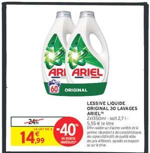 Lessive Liquide Original 30 Lavages Ariel