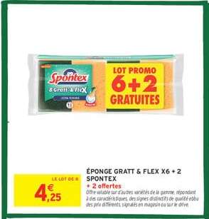 ÉPONGE GRATT & FLEX X6 + 2