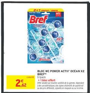 BLOC WC POWER ACTIV' OCÉAN X2 BREF