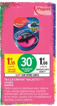TAILLE-CRAYON "GALACTIC" 1 USAGE