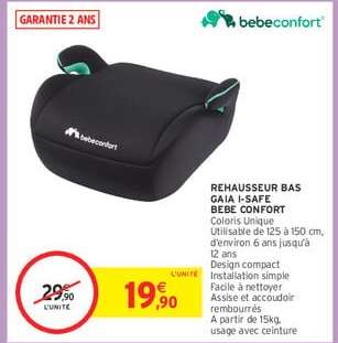 REHAUSSEUR BAS GAIA I-SAFE BEBE CONFORT