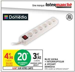 BLOC 6X16A + INTERRUPTEUR À VOYANT DOMÉDIA
