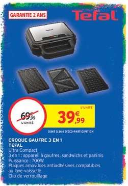CROQUE GAUFRE 3 EN 1 TEFAL