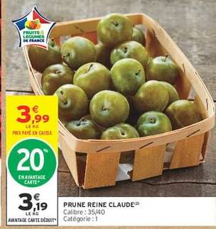Prune reine claude