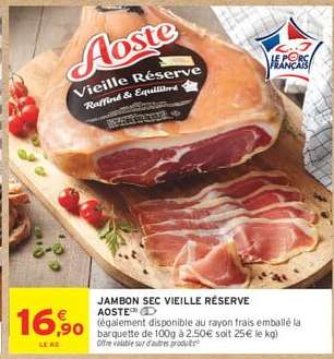 JAMBON SEC VIEILLE RÉSERVE