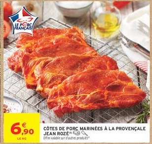 Côtes de porc marinées à la provençale Jean Rozé