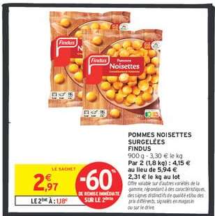 POMMES NOISETTES SURGELÉES FINDUS