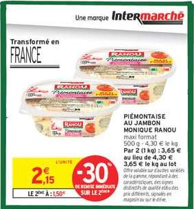 PIÉMONTAISE AU JAMBON MONIQUE RANOU