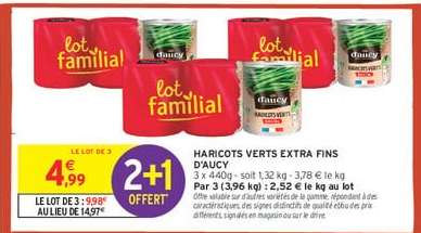 Haricots Verts Extra Fins d'Aucy