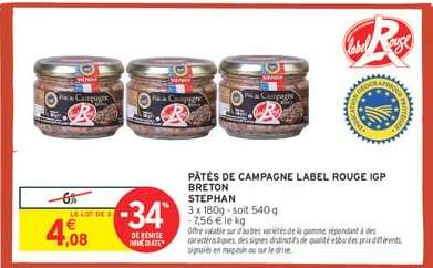 PÂTÉS DE CAMPAGNE LABEL ROUGE IGP BRETON