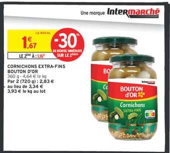 CORNICHONS EXTRA-FINS BOUTON D'OR
