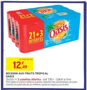 BOISSON AUX FRUITS TROPICAL “OASIS”