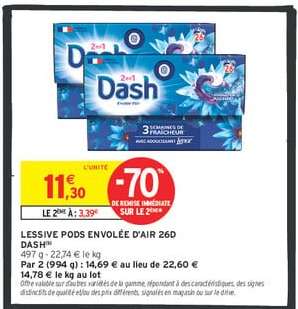 LESSIVE PODS ENVOLÉE D'AIR 26D DASH