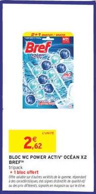 BLOC WC POWER ACTIV' OCÉAN X2 BREF